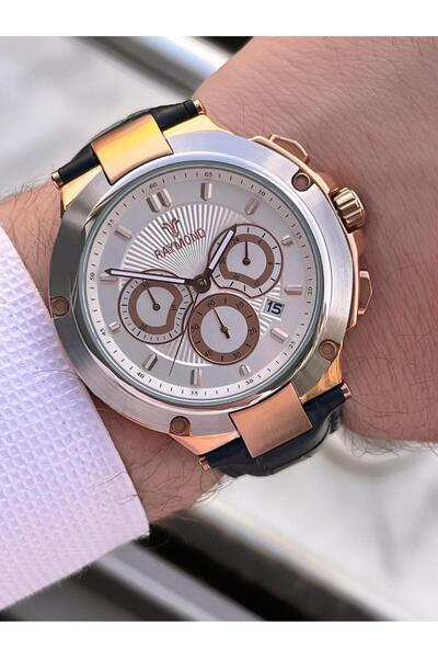 Raymond Special Leather Cord for Engagement and Grooms 2 Years Warranty 5 Atm Men's Wristwatch+Bracelet Rmd.44