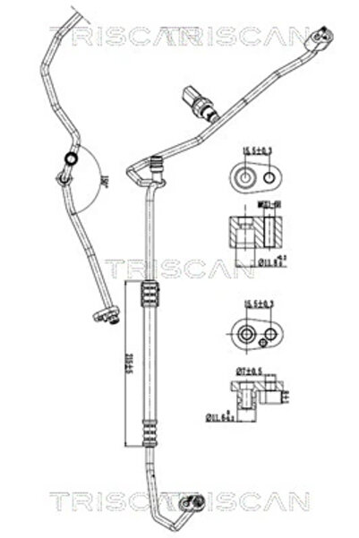 TRISCAN Conducta Presiune Variabila Aer Conditionat Audi Q3 Seat Tarraco