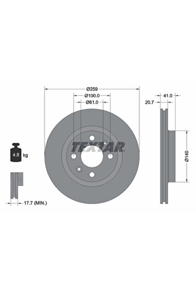 Krieger Disc Frana Dacia Logan/Sandero Renault 19 1/19 2/Clio 1
