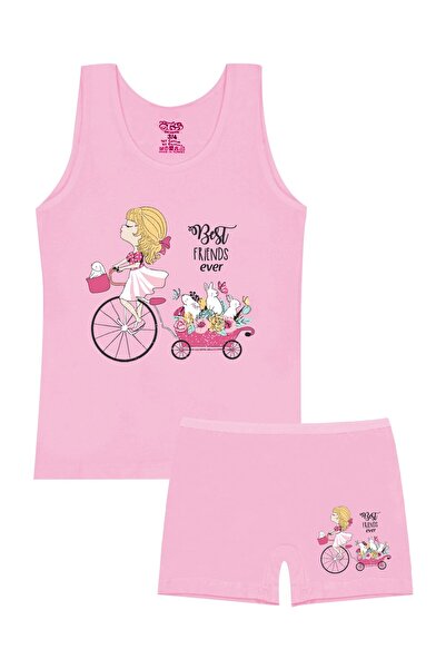 Öts Κοριτσίστικο μπόξερ ελαστικό ύφασμα ροζ κοριτσίστικο (96% βαμβάκι - 4% ελαστάνη)