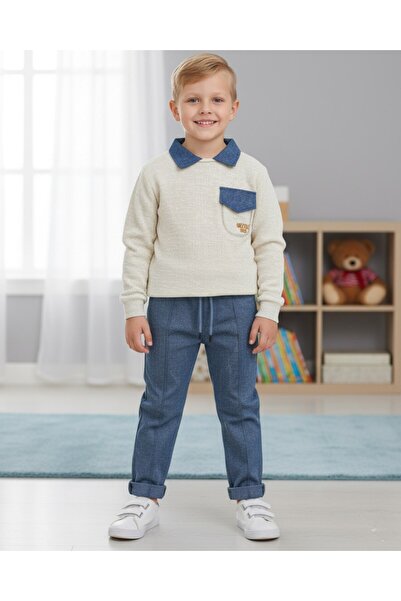 voyyo kids baby Dečački Košulja kragna komadni, stilski set od 2 dela sa Sa d...