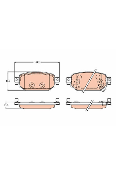 TRW Brake Pad Set Disc Brake Mazda 3 2013-2019