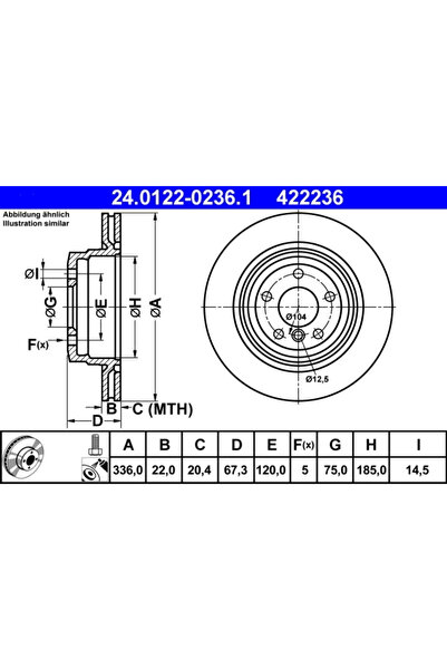 Ate Set Discuri Frana Bmw 3 2004-2015
