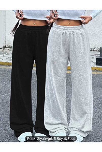 modlux Γυναικείο φαρδύ παντελόνι αθλητικής φόρμας μεγάλου μεγέθους, υψηλής πο...