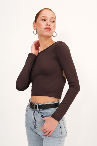 Addax Sırt Dekolteli Bluz B0588