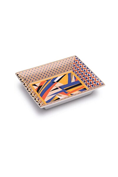 Pozzi Milano Porselen Dekoratif Tabak 19,5 x 15,5 cm