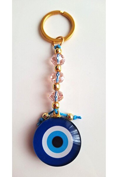 Svc Aksesuar Δώρο Μπρελόκ με Κρυστάλλινες Ροζ Χάντρες και Λεπτομέρεια από Χάν...