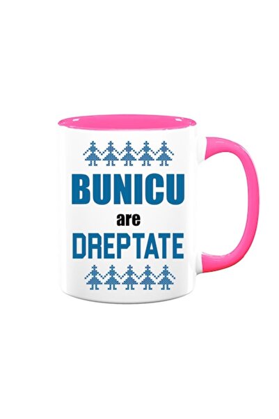 OEM Cană personalizată cu mesajul „Bunicul are dreptate”, motive tradiționale...