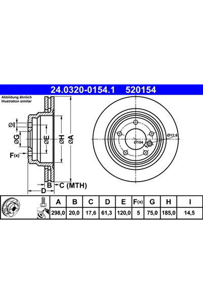 Ate Set Discuri Frana Bmw 5 1995-2004