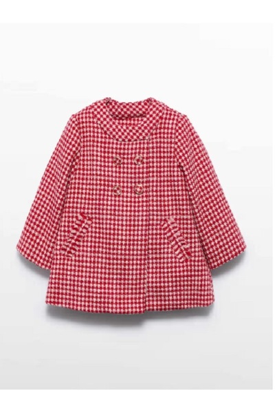 Abel & Lula Abel&Lula Girl's Cashmere Coat - Red