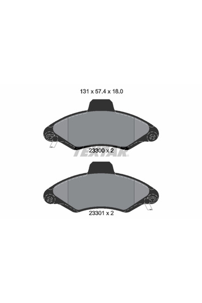 TEXTAR Set Placute Frana Frana Disc Ford Escrt 4/Escrt 5/Escrt 6 1989-2002
