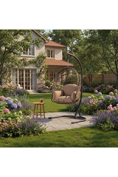 Family Ship Single Seat Swing - Light Brown