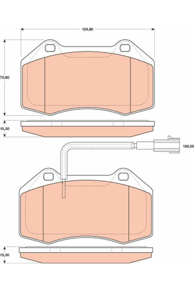 TRW Set Placute Frana Frana Disc Abarth 500 / 595 / 695/500C / 595C / 695C/Pu...