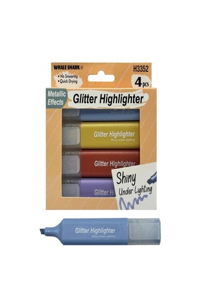 SQUARE ONE GIFTS Metallic Glitter Highlighter Set