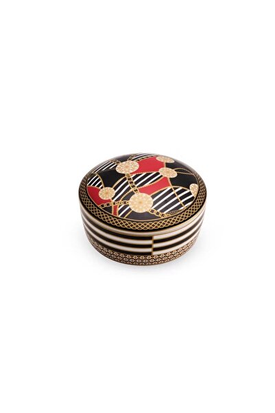 Pozzi Milano Living Porcelain Box with Lid 10 X 5.5 cm