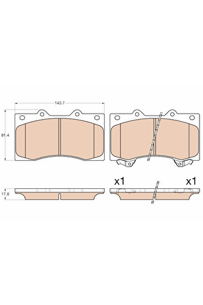TRW Set Placute Frana Frana Disc Nissan Patrol 6