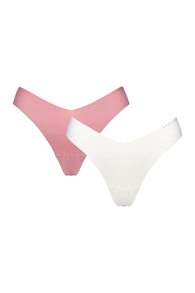 ESOTIQ Women's Thong 2-Pack Polyamide Seamless Comfortable Everyday Panties | Pacaya
