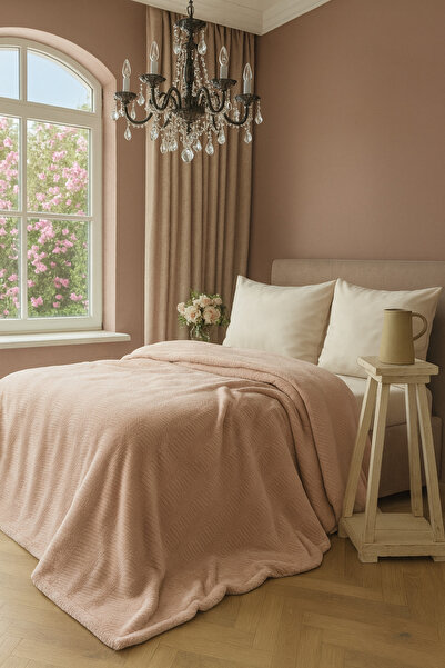 BED LİNE Vıncent Battaniye 140*190 Pudra