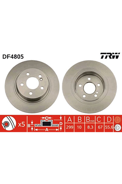 TRW Disc Frana Mercedes-Benz C-Class/E-Class Mercedes-Benz (Bbdc) C-Class
