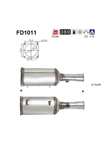 As Filtru Funingine/Particule Sist.De Esapament Citroen C8 Fiat Ulysse