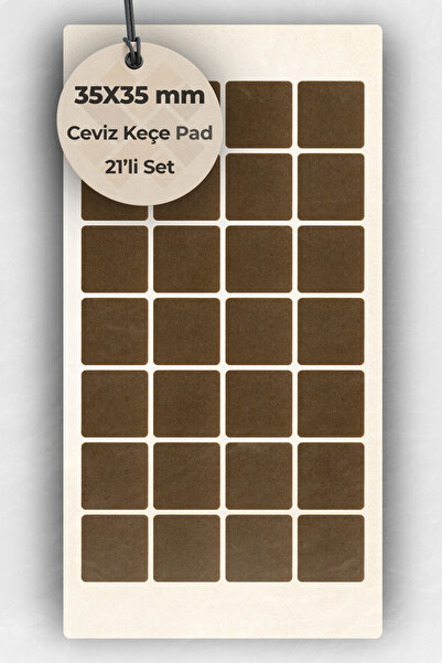wooden lane studio 35x35 mm Kahverengi Yapışkanlı Keçe Ped 21’li Set – Zemin ...