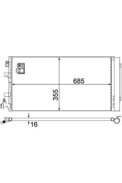 MAHLE Condensator Climatizare Renault Fluence/Megane 3/Megane Cc