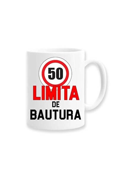 OEM Personalized mug with funny message: '50 drinking limit,' Betaprint, cera...