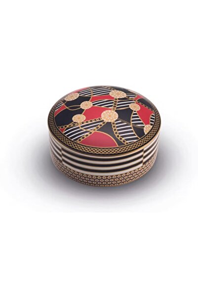 Pozzi Milano Living Porcelain Box with Lid 13 X 6.5 cm
