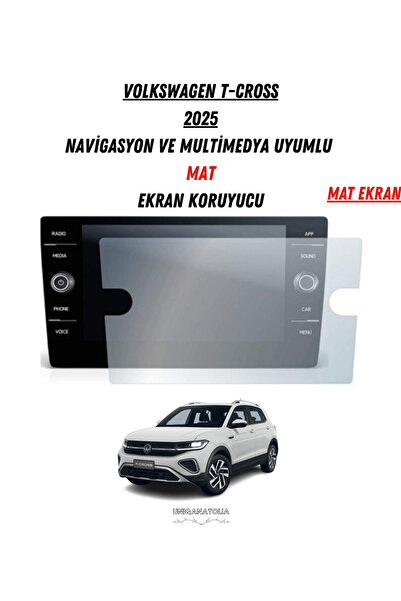 UniqAnatolia Volkswagen T-Cross Navigation and Multimedia Compatible Matte Sc...