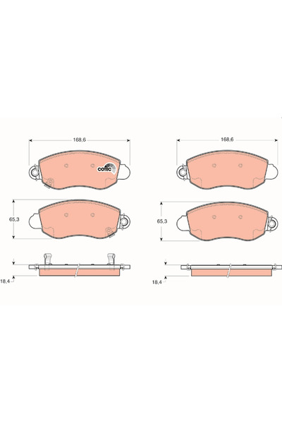 TRW Set Placute Frana Frana Disc Ford Transit Bus/Transit Caroserie/Transit P...