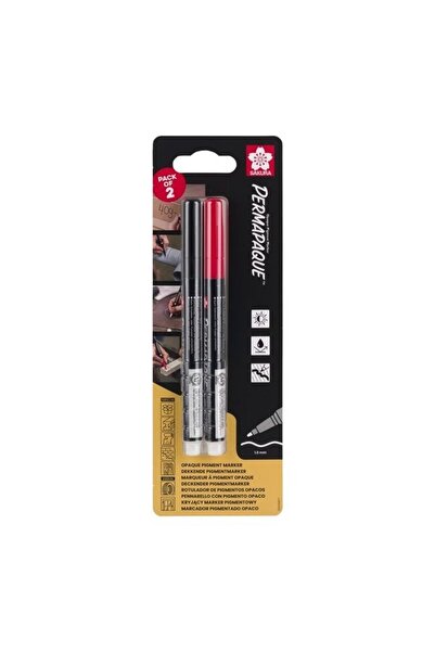 Other Set markere Sakura Permapaque cu vârf fin - Negru și roșu