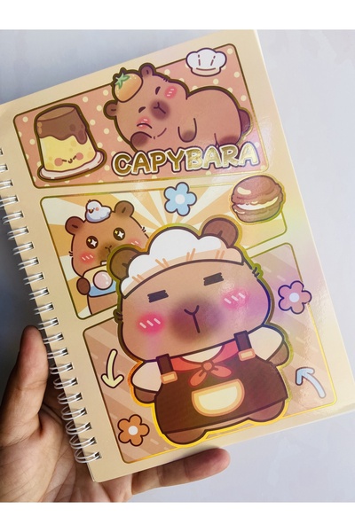 synshop Capybara Capybara Notebook Spiral Bound Lined Gilded Shiny Cover