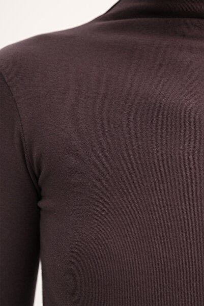 Addax High Neck Basic Blouse B1710-Dk7