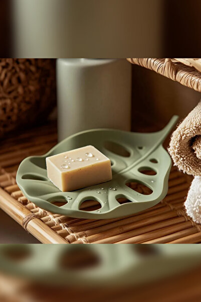 Genel Markalar Monstera Yaprak Sabunluk – 3D Baskı Dekoratif Banyo Aksesuarı