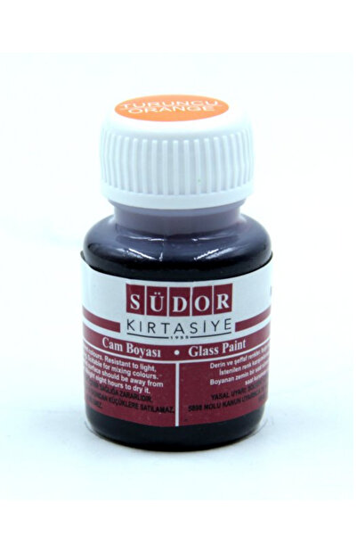 Glanart cam boyası 25 ml 1 adet südor turuncu