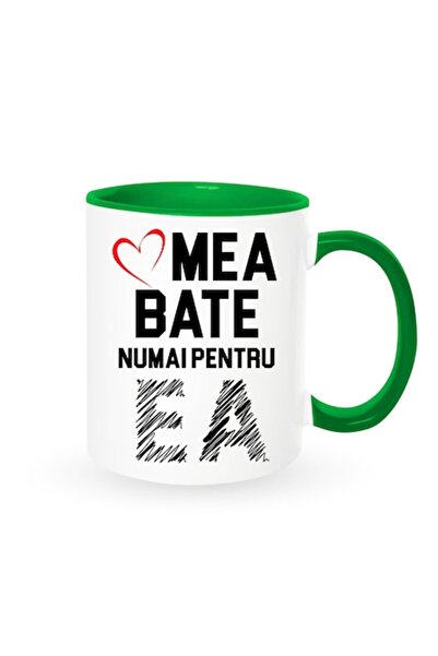 OEM Cană personalizabilă cu mesajul: „Inima mea bate doar pentru ea”, imprime...