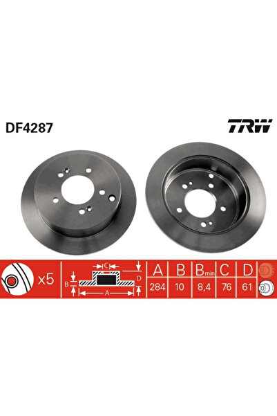 TRW Disc Frana Hyundai Santa Fe 1/Trajet/Tucson Hyundai (Beijing) Tucson/IX35