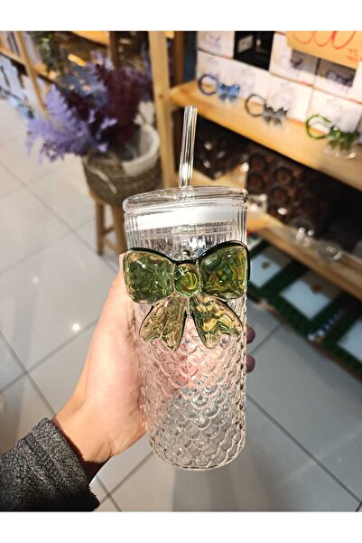 LEONEV 600 ml Glass Cup with Straw (the Product Is Completely Glass)