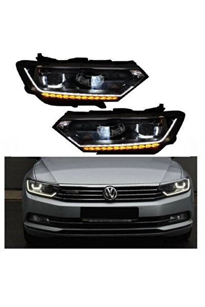 X POWER TUNİNG VW PASSAT B8 2014-2019 R LİNE LEDLİ ÖN FAR