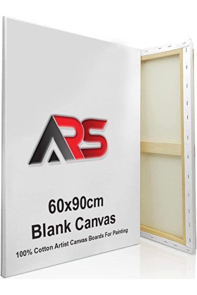 Al Raied آر إس ®   لوح قماش فارغ أبيض 60 سم × 90 سم - ألواح قماش فنية 100% قطن