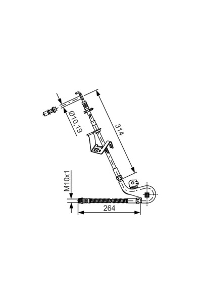 Bosch Brake Hose Citroen C5 3/C6 Peugeot 407