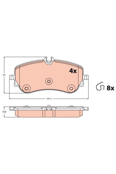 TRW Set Placute Frana Frana Disc Man Tge Bus/Tge Caroserie/Tge Platou / Sasiu...