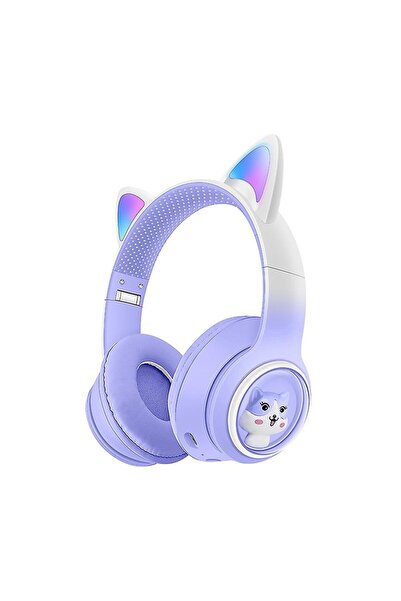 VALA Children's headphones with cat ears, VALA® M8 PRO, wireless, foldable, RGB LED lights, Bluetooth