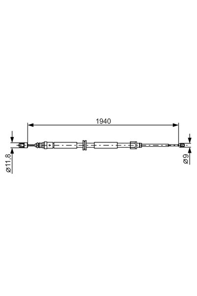Bosch Cablu Frana De Parcare Renault Megane 3 Grandtour/Megane 3 Van