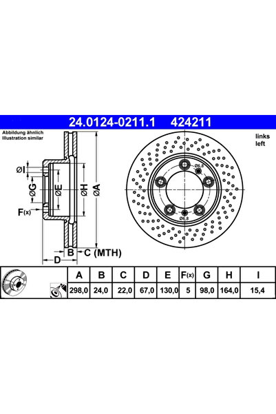 Ate Disc Frana Porsche Boxster/Cayman
