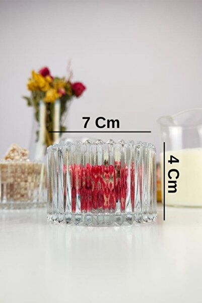 LOKMAN ZÜCCACİYE Sultana 6-Piece Glass Bowl Turkish Delight Bowl Sugar Bowl and Jam Bowl 7 Cm C1-1-276