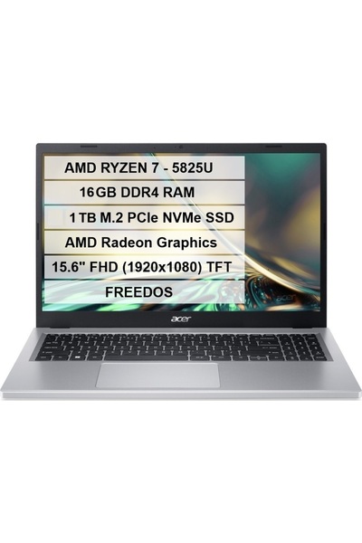ACER Aspire Go 15 AG15-42P-R23G Ryzen7-5825U 16GB DDR4 1TB SSD 15.6" FHD FreeDos