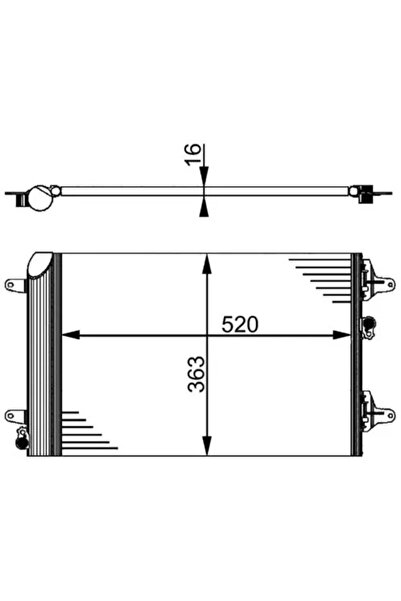 MAHLE Condensator Climatizare Ford Galaxy 1/Galaxy Model 1 Van Seat Alhambra