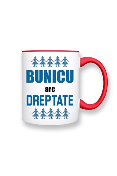 OEM Cană personalizată cu mesajul „Bunicul are dreptate”, motive tradiționale...