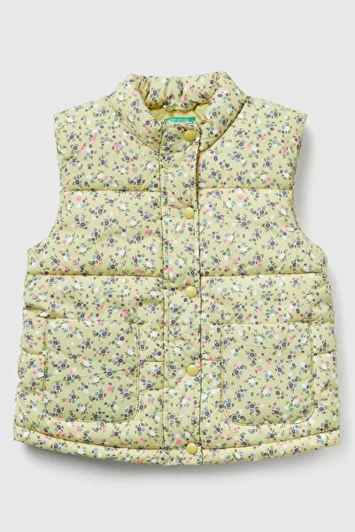 United Colors of Benetton Baby Girl 2V3Ygj00O-25K Patterned Vest Yellow
